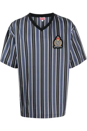 Kenzo Camiseta con parche del logo y rayas
