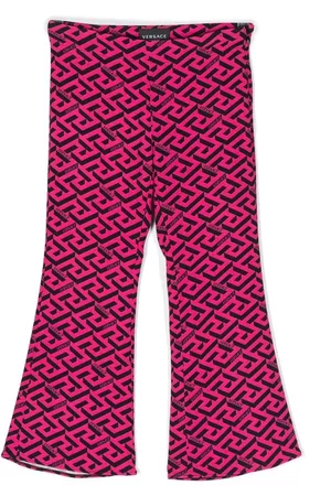 VERSACE Pantalones acampanados con motivo Greca