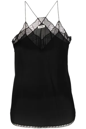 Zadig & Voltaire Slip top con ribete de encaje