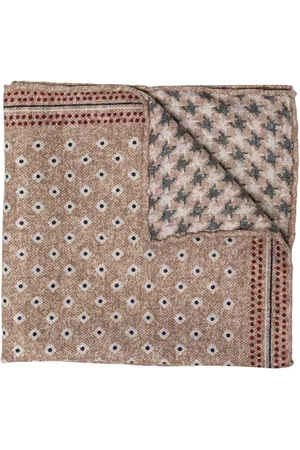 Brunello Cucinelli Hombre Bufandas y Pañuelos - Pañuelo de bolsillo con motivo geométrico
