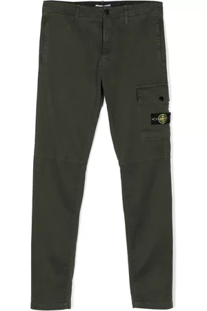 Stone Island Pantalones cargo con parche del logo