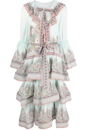 ZIMMERMANN Vestido midi con estampado floral