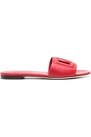 Dolce & Gabbana Sandalias de piel con logo DG