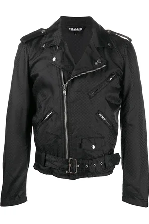Comme des Garçons Chaqueta biker con motivo ajedrezado