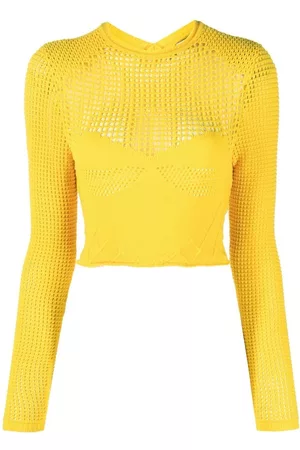 AMBUSH Jersey corto con corazones de ganchillo