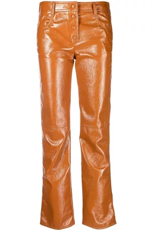 Msgm Pantalones rectos de charol
