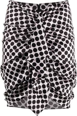 ALEXANDRE VAUTHIER Minifalda fruncida con estampado de lunares
