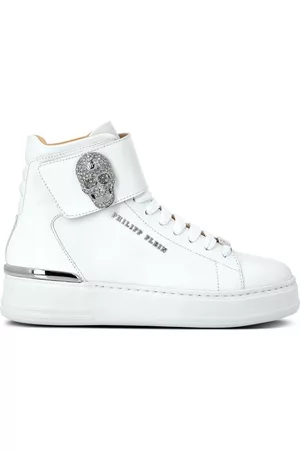 Philipp Plein Zapatillas altas con calavera y cristal