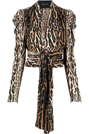 Proenza Schouler Blusa con estampado de leopardo