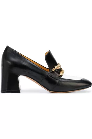 Madison.Maison Mocasines Perla con tacón grueso