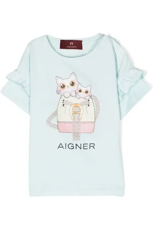 Aigner Camiseta con gato estampado