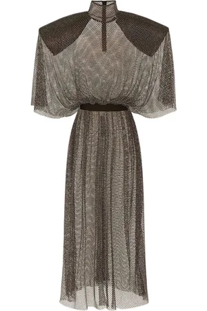 Dolce & Gabbana Vestido largo con aplique de strass