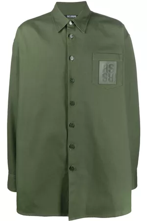 RAF SIMONS Camisa oversize con parche del logo
