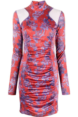 VERSACE Minivestido con motivo de cachemira