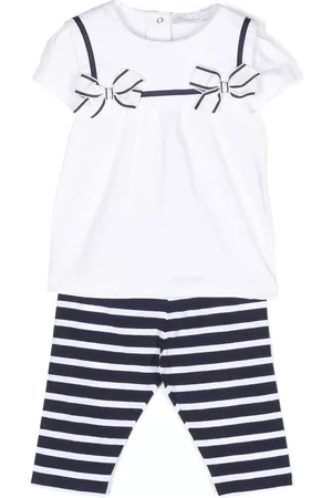PATACHOU Pantalones a rayas con detalle de lazo