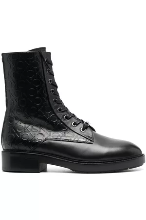 Calvin Klein Botas militares con monograma en relieve