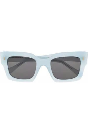 Gafas de sol azules y blancas rectangulares con estampado animal para  festivales Aire octans