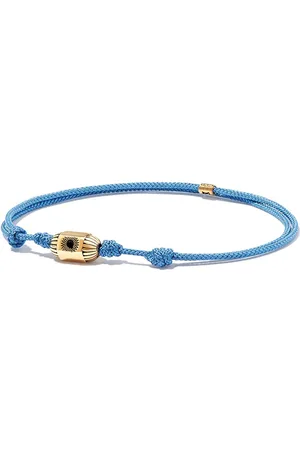 LUIS MORAIS Pulsera en oro amarillo de 14kt con hilo ocular