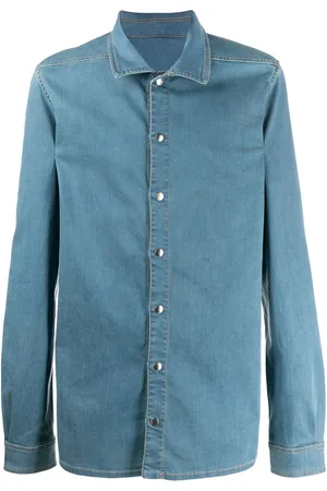 Rick Owens Camisa vaquera con botones de presión