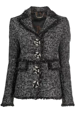 Philipp Plein Blazer de tweed con cinturón