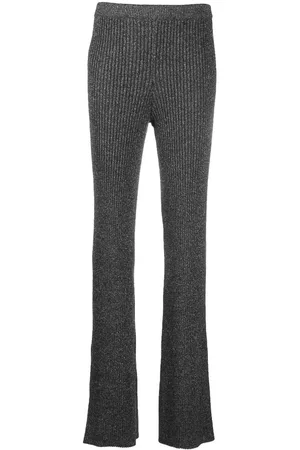 Alberta Ferretti Pantalones rectos de canalé