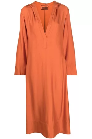 Colville Vestido con capucha y cuello en V