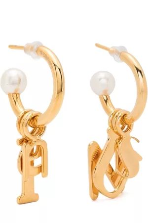 SUNNEI Pendientes con colgante de letra