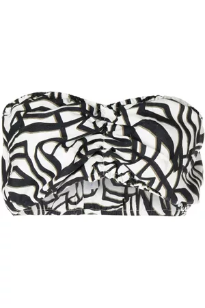 Bambah Top bandeau con motivo geométrico