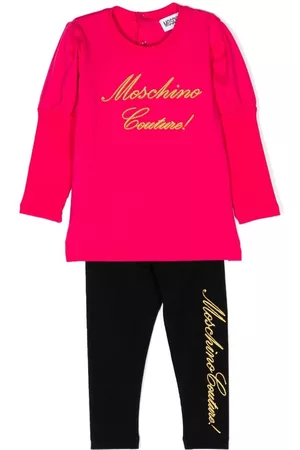 Moschino Conjunto de bebé con logo estampado
