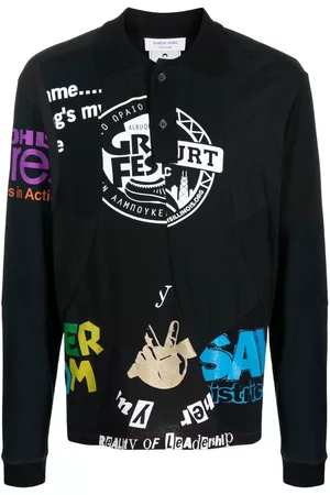 Marine Serre Polo con estampado gráfico