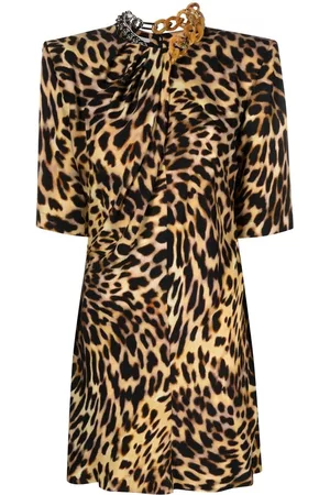 Stella McCartney Vestido con motivo de leopardo