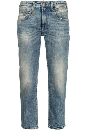 R13 Vaqueros capri con efecto degradado