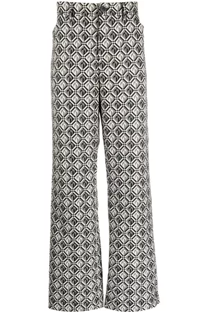 Marine Serre Pantalones Moon Diamant rectos