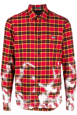 Philipp Plein Camisa de franela con logo