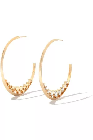 Lizzie Mandler Aros Éclat en oro amarillo de 18kt con diamantes