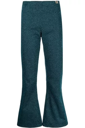 Maison Mihara Yasuhiro Pantalones acampanados metalizados