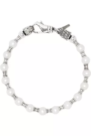 EMANUELE BICOCCHI Pulsera de cadena slim con perlas