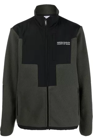 MARCELO BURLON Chaqueta con cremallera y logo