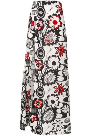 AMIR SLAMA Pantalones anchos con motivo floral