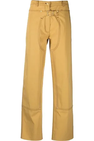Stella McCartney Pantalones rectos con detalle de hebilla