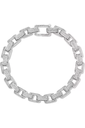 Shay Pulsera de cadena en oro blanco de 18kt con diamante