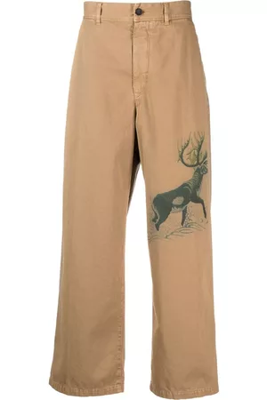 Incotex Pantalones anchos con estampado gráfico