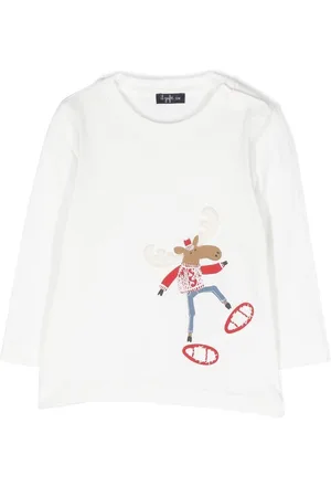 Il gufo Camiseta con ciervo estampado