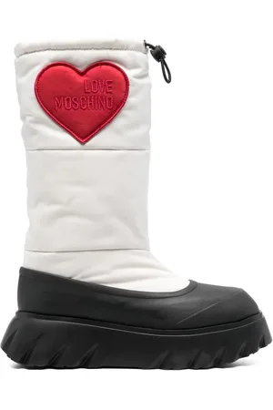 Moschino Botas acolchadas con parche de corazón