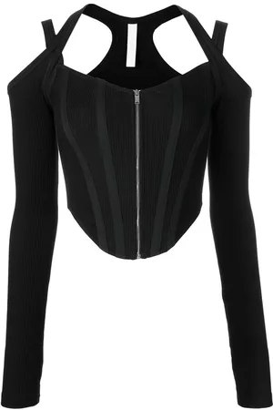 DION LEE Top tipo corsé con aberturas