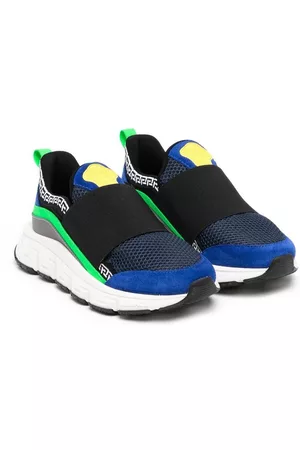 VERSACE Zapatillas slip-on con diseño colour block