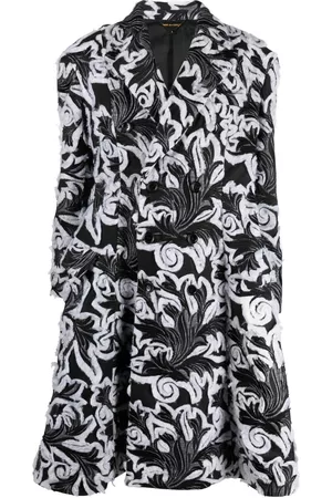Comme des Garçons Abrigo con motivo floral en jacquard