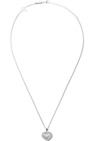 Chopard Collar con colgante Happy Diamonds Icons en oro blanco de 18kt