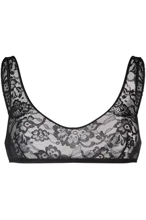 Oseree Sujetador deportivo con encaje floral