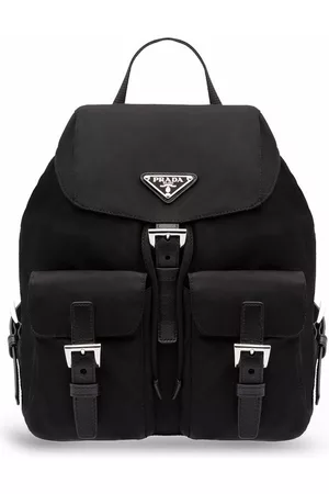 Prada Mochila con placa del logo
